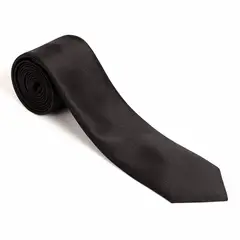 MAVIANNI - Corbata microfibra lisa formal clásica Negro 7 cms