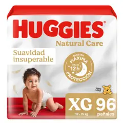 HUGGIES - Pañales Natural Care XG 96 unidades