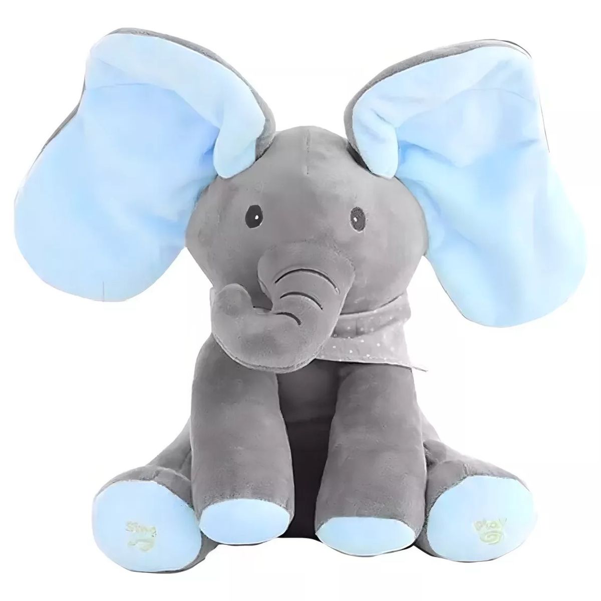 GENERICO - Elefante Musical De Apego Peek A Boo Azul