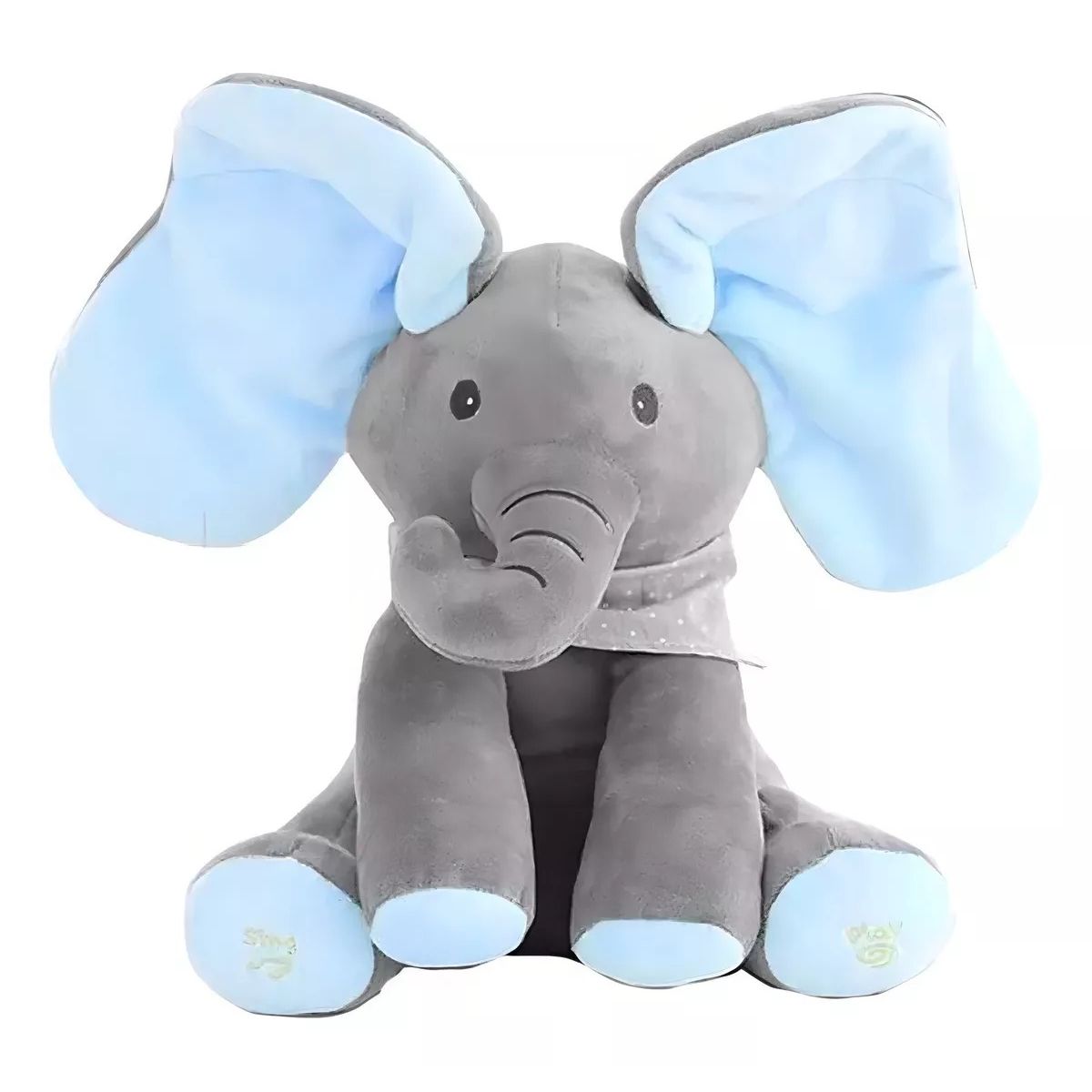 GENERICO - Elefante Musical De Apego Peek A Boo Azul