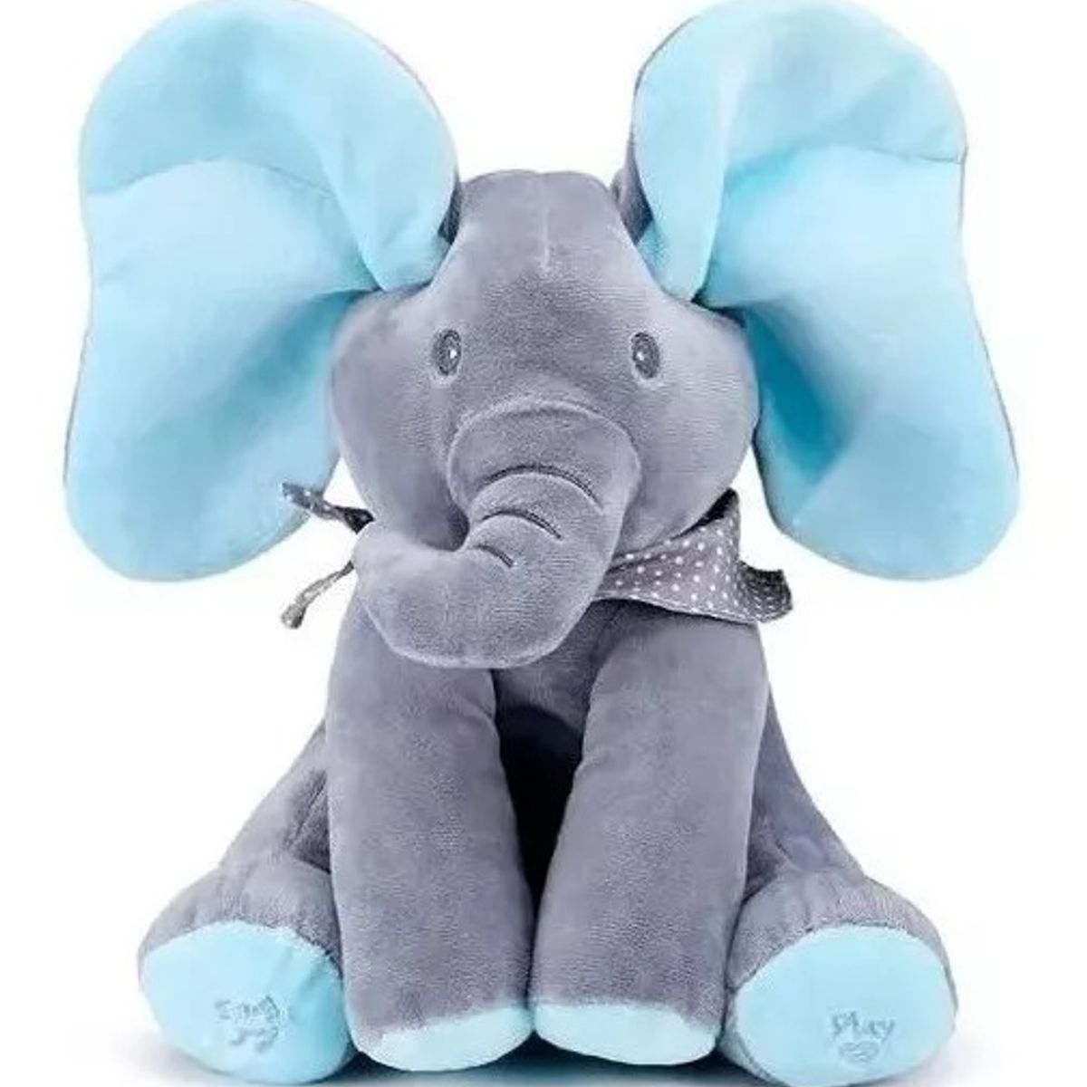 GENERICO - Elefante Musical De Apego Peek A Boo Azul