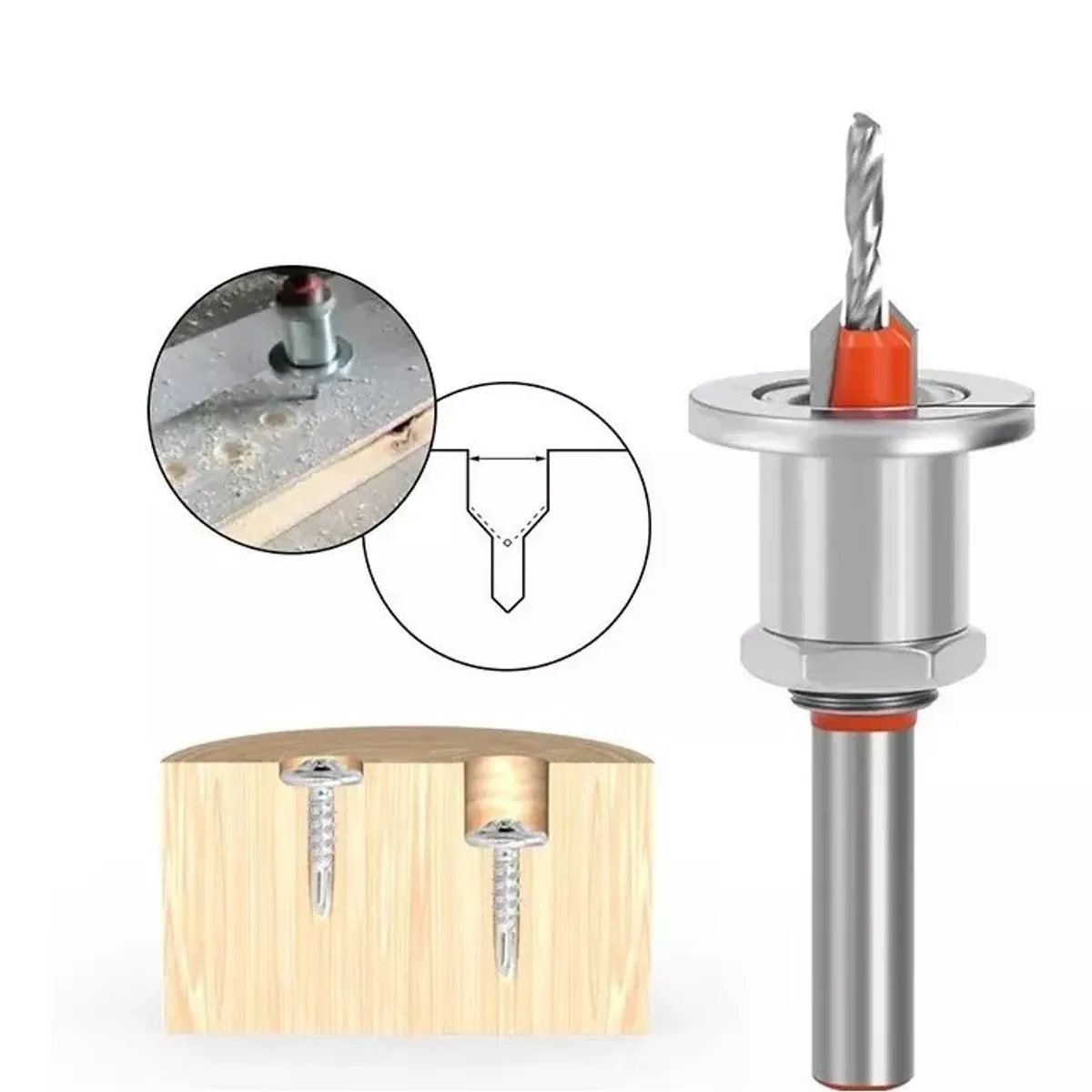 GENERICO - Broca Avellanado Con Tope Y Regulador De Altura  4mm