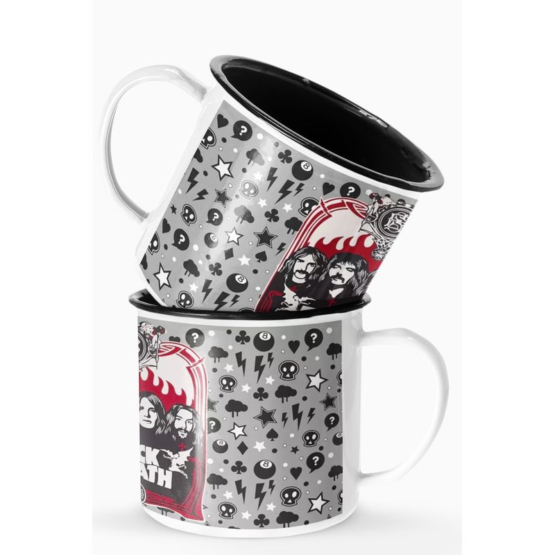 S/M - Taza Lechero Enlozado Black Sabbath