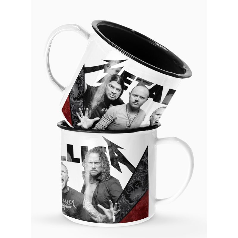 S/M - Taza Lechero Enlozado Metallica