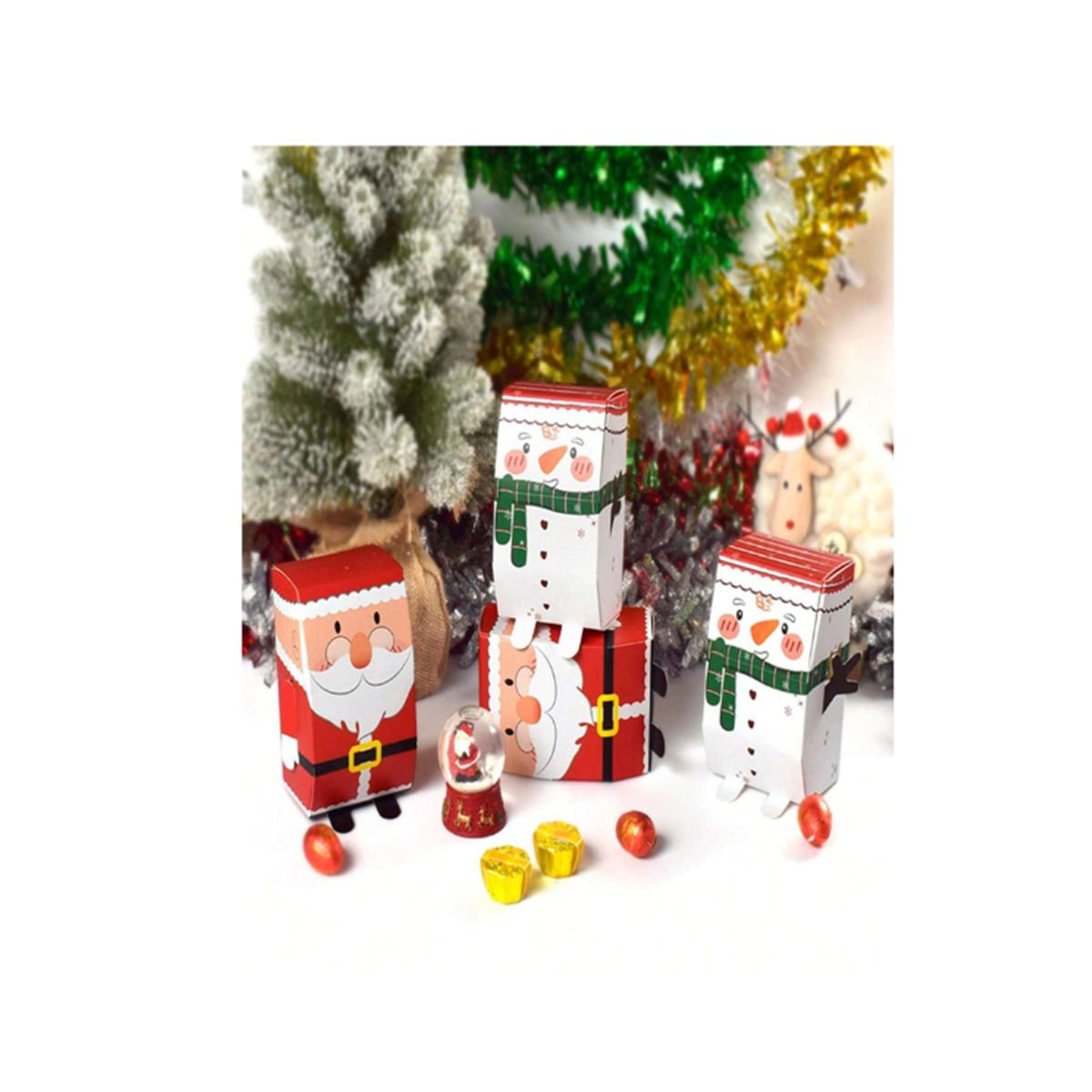 GENERICO - caja de regalo para dulces con diseño de Papá Noel