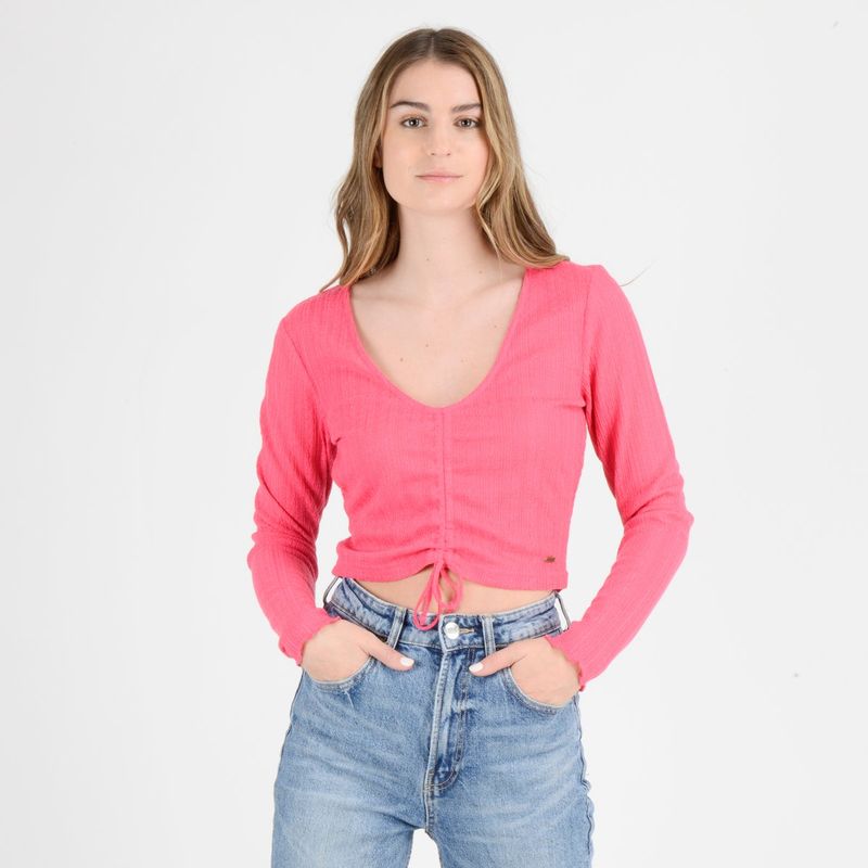 O'NEILL - POLERA MANGA LARGA MARLENE FUCSIA
