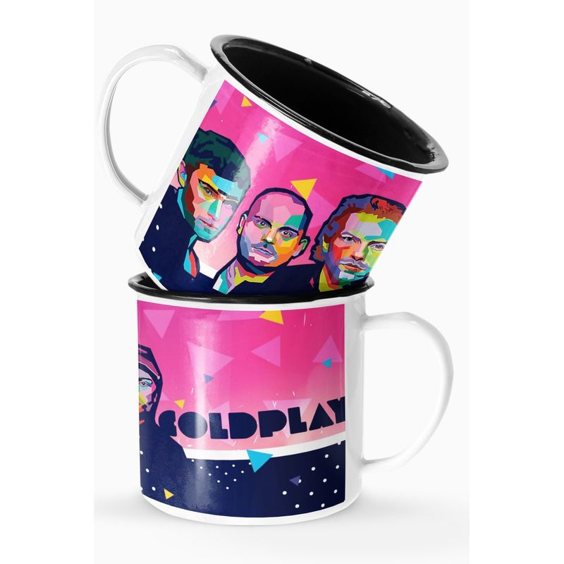 S/M - Taza Lechero Enlozado Coldplay