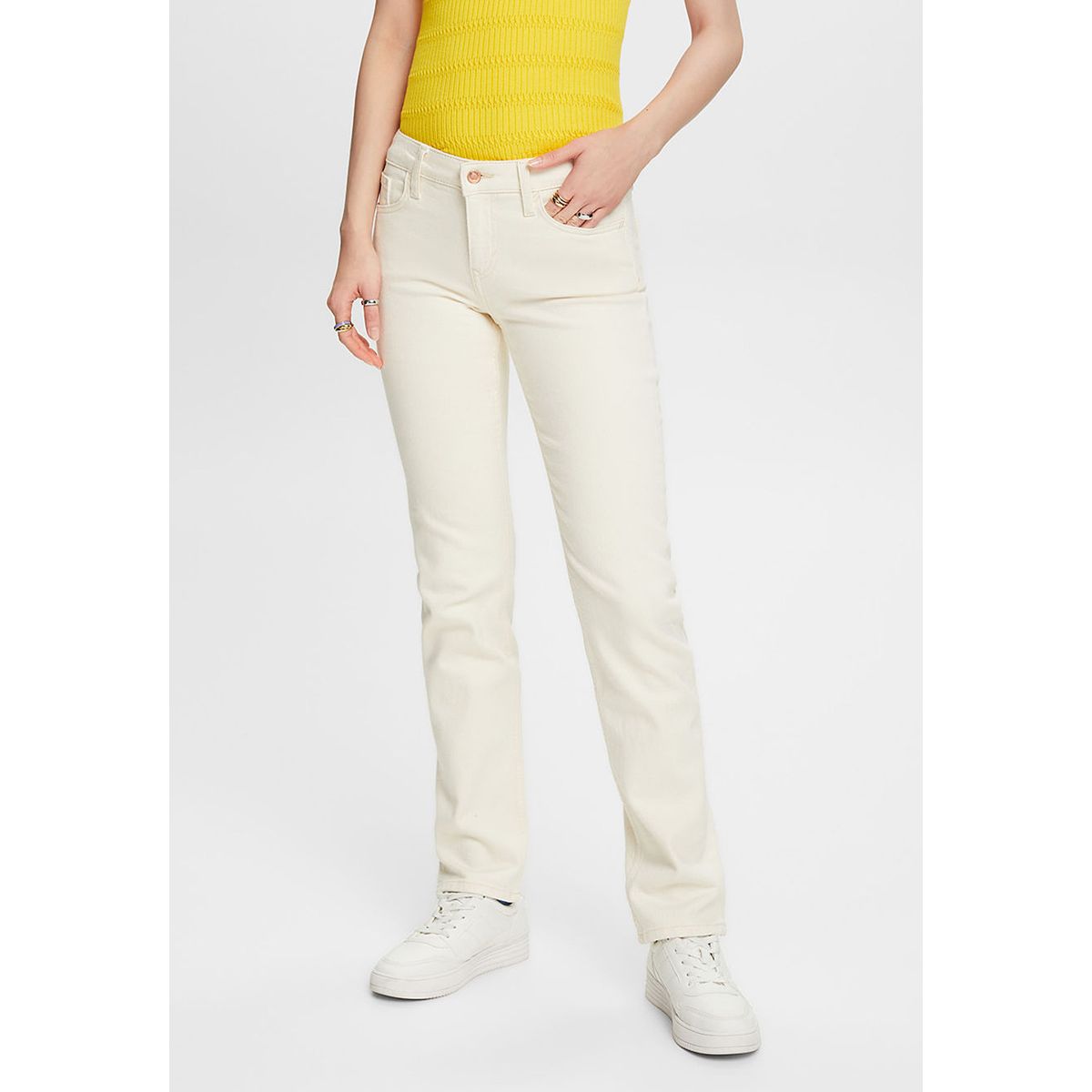 ESPRIT - Jeans De Corte Recto Y Tiro Medio Mujer Esprit ESPRIT