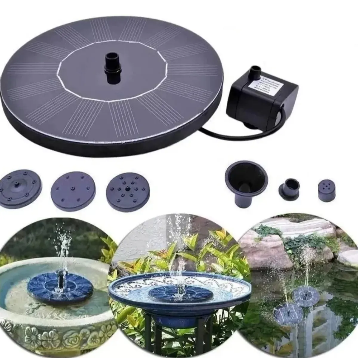 GENERICO - Fuente De Agua Solar Bomba Riego Piscina Aspersores