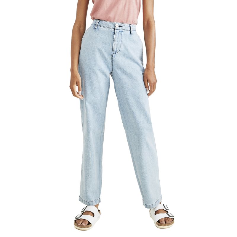 DOCKERS - Pantalón Mujer Chino Straight Fit Azul Dockers