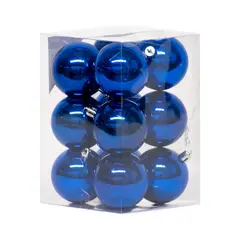 WAKESHOME - Pack 12 Esferas Navideña Bambalinas Adornos Arbolito Navidad