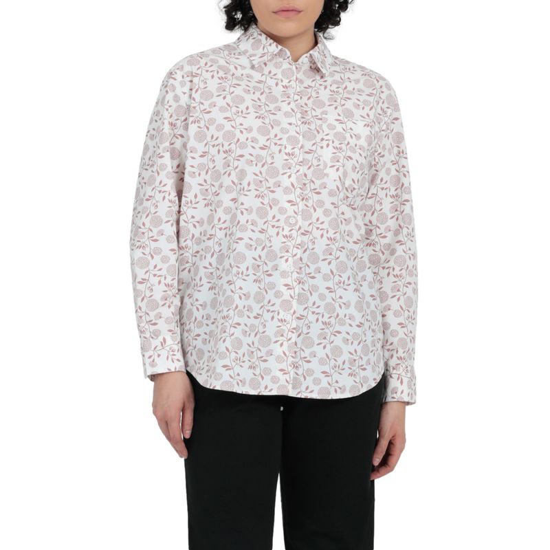 DOCKERS - Blusa Mujer Original Woven Relaxed Fit Rosa Dockers