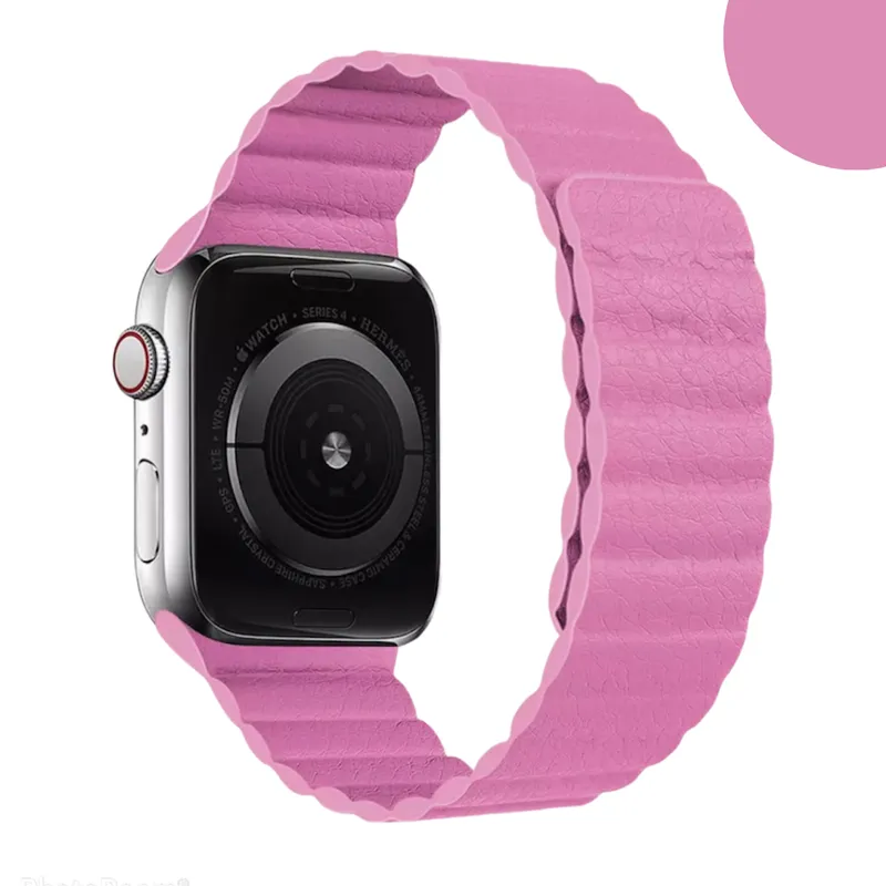 GENERICO - Correas De Cuero Magnético para Apple Watch 42-44-45-49mm