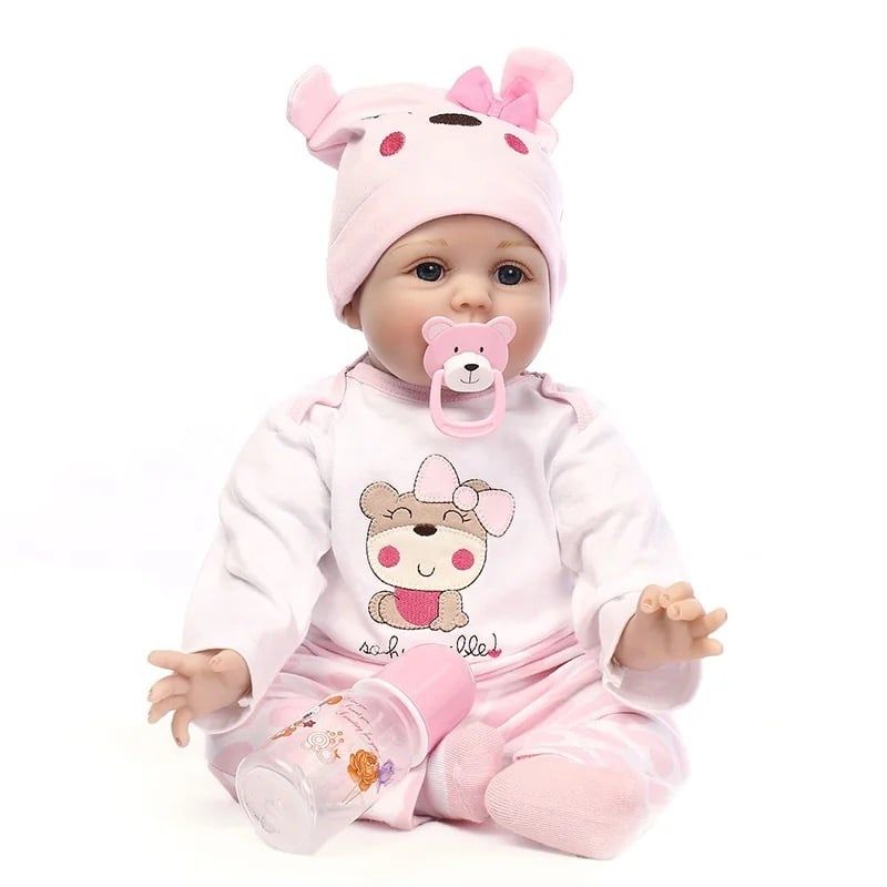 GENERICO - Muñeca Bebé Recién Nacido 55cm reborn osito