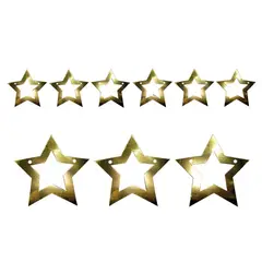 GENERICO - GUIRNALDA ESTRELLA 3M DOBLE DORADO METAL X1 UNI