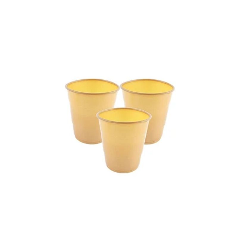 GENERICO - Vasos Plásticos Color Dorado 10pcs
