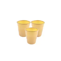 GENERICO - Vasos Plásticos Color Dorado 10pcs
