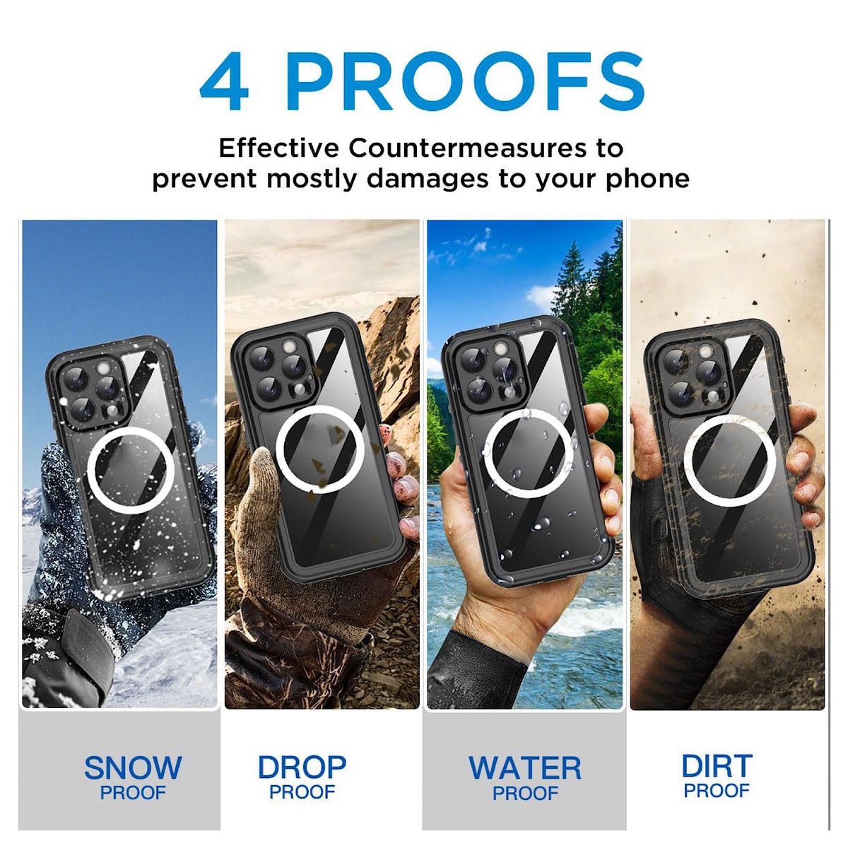 GENERICO - Carcasa Impermeable Con Magsafe Para iPhone 16 Pro