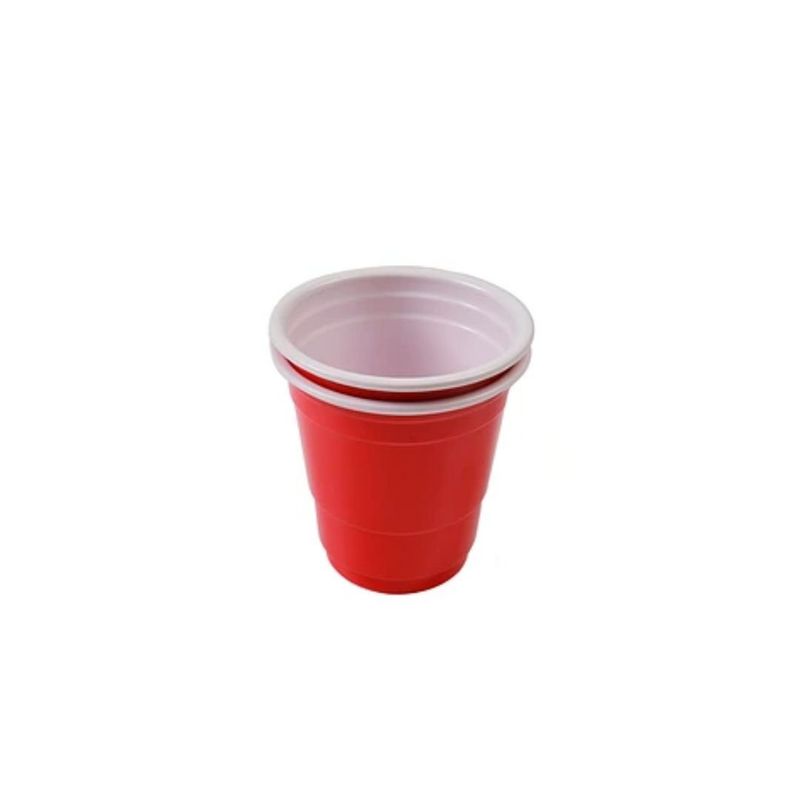 GENERICO - Vasos Plasticos Shot Rojo 16pcs 60ml