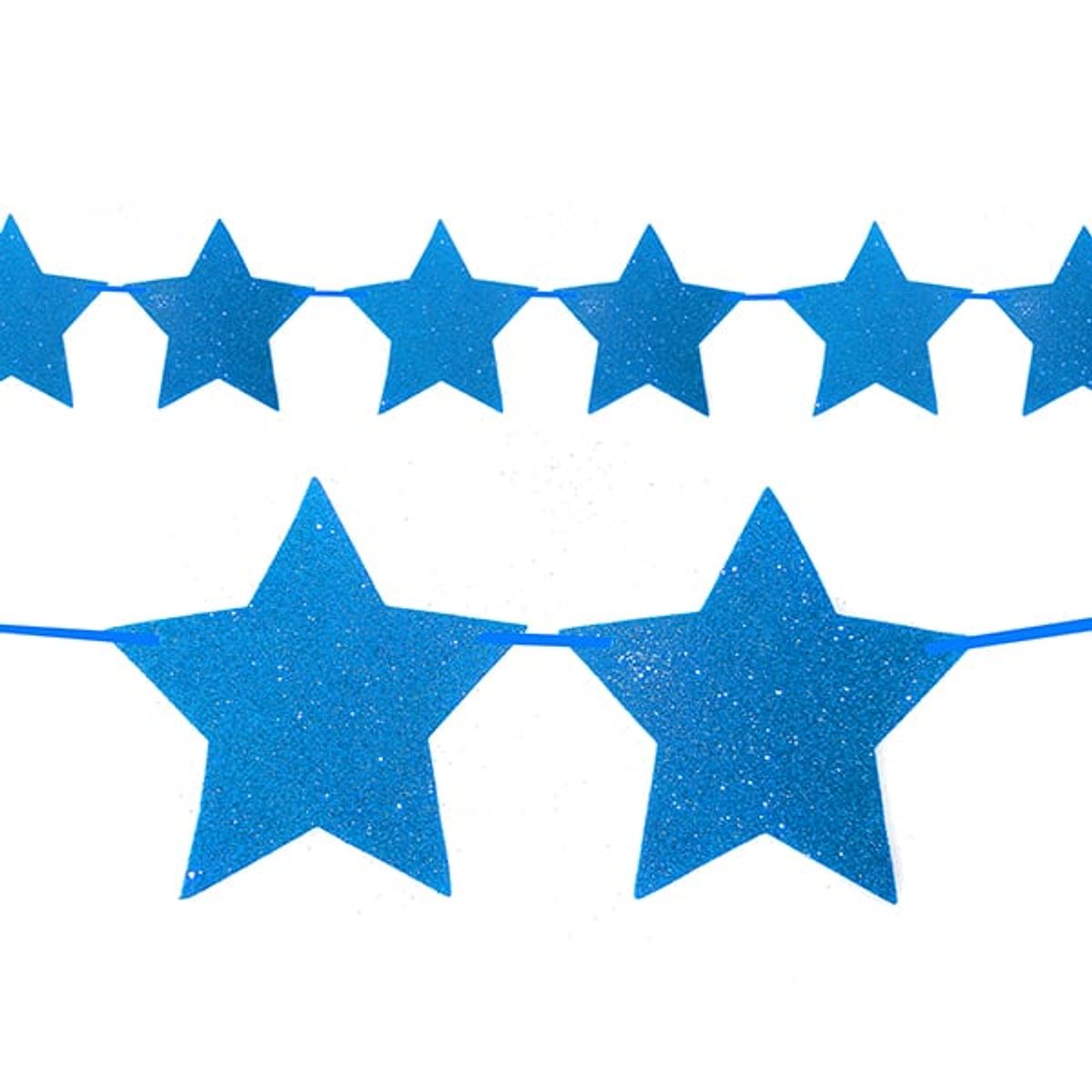 GENERICO - GUIRNALDA ESTRELLA CELESTE 15 PCS X1 UNI