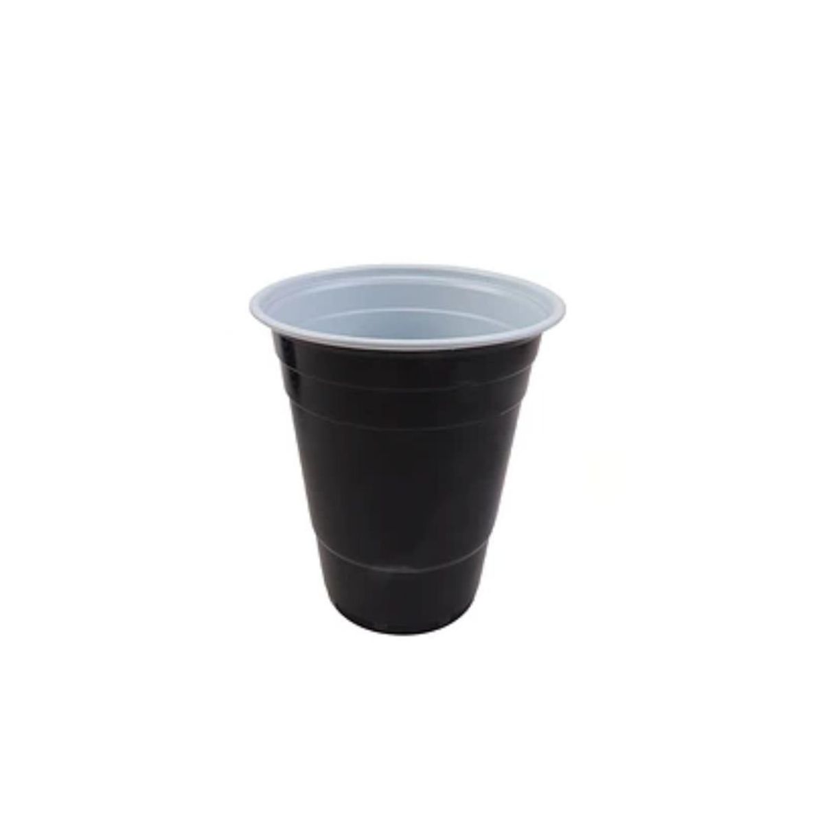 GENERICO - Vasos Plasticos Negro 500ml 10pcs