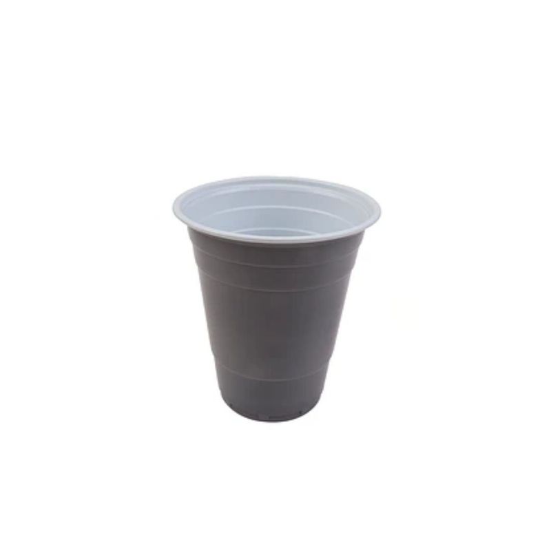 GENERICO - Vasos Plasticos Plata 500ml 10pcs