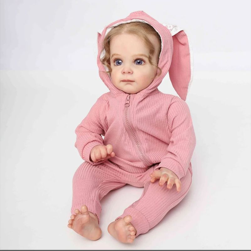 GENERICO - Muñeca Niña Reborn De Silicona Y Algodon Linda De 55 Cm