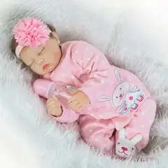 GENERICO - Muñeca De Bebé Reborn Bebé Niña De Silicona Y Algodón 55cm