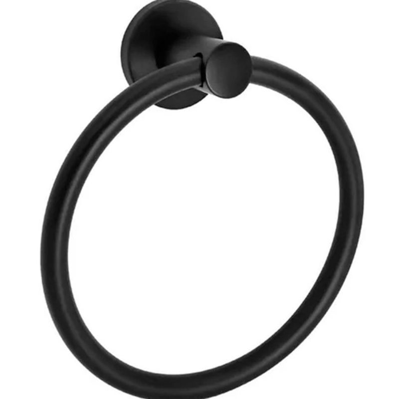 GENERICO - Toallero Circular De Aluminio Negro