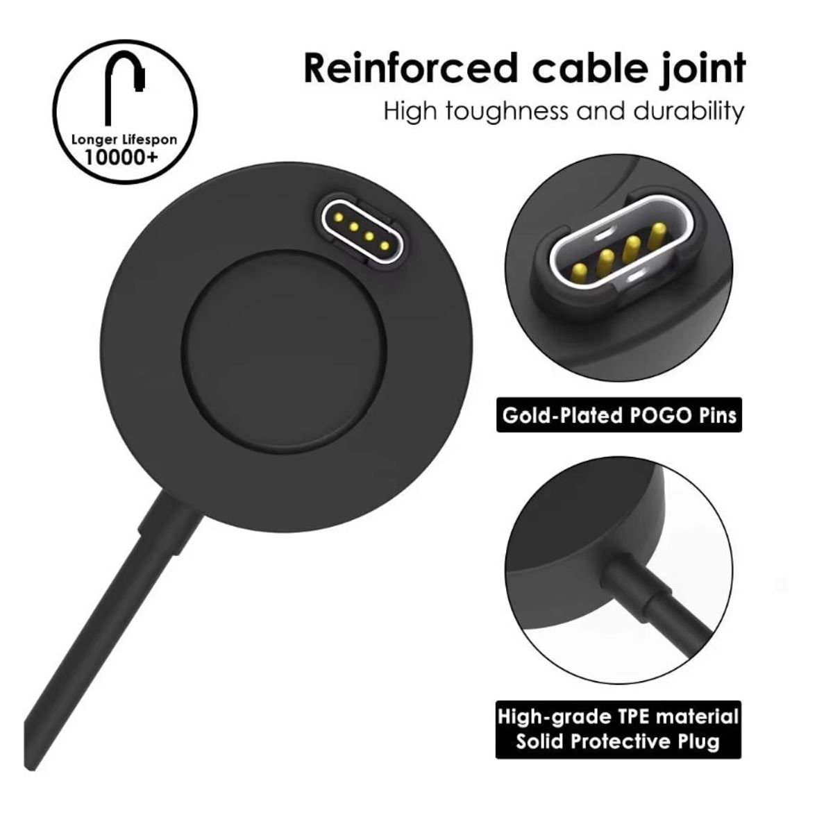 GENERICO - Cable Carga Usb Para Garmin Vivoactive 3,4 / Forerunner 45+ / Venu 2+