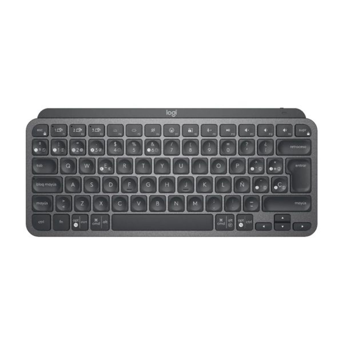 LOGITECH - Teclado Logitech MX Keys Mini Dongle USB/Bluetooth Grafito