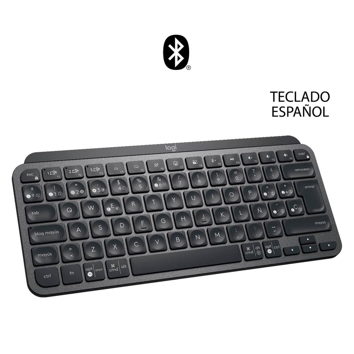 LOGITECH - Teclado Logitech MX Keys Mini Dongle USB/Bluetooth Grafito