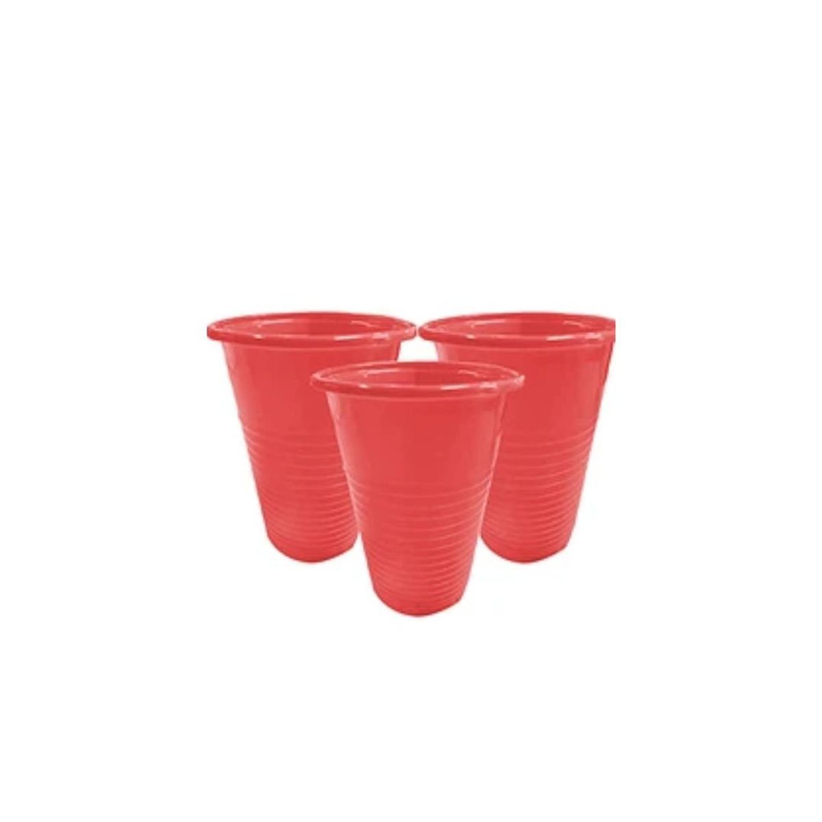 GENERICO - Vasos Plasticos Rojo 200ml 25pcs