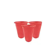 GENERICO - Vasos Plasticos Rojo 200ml 25pcs