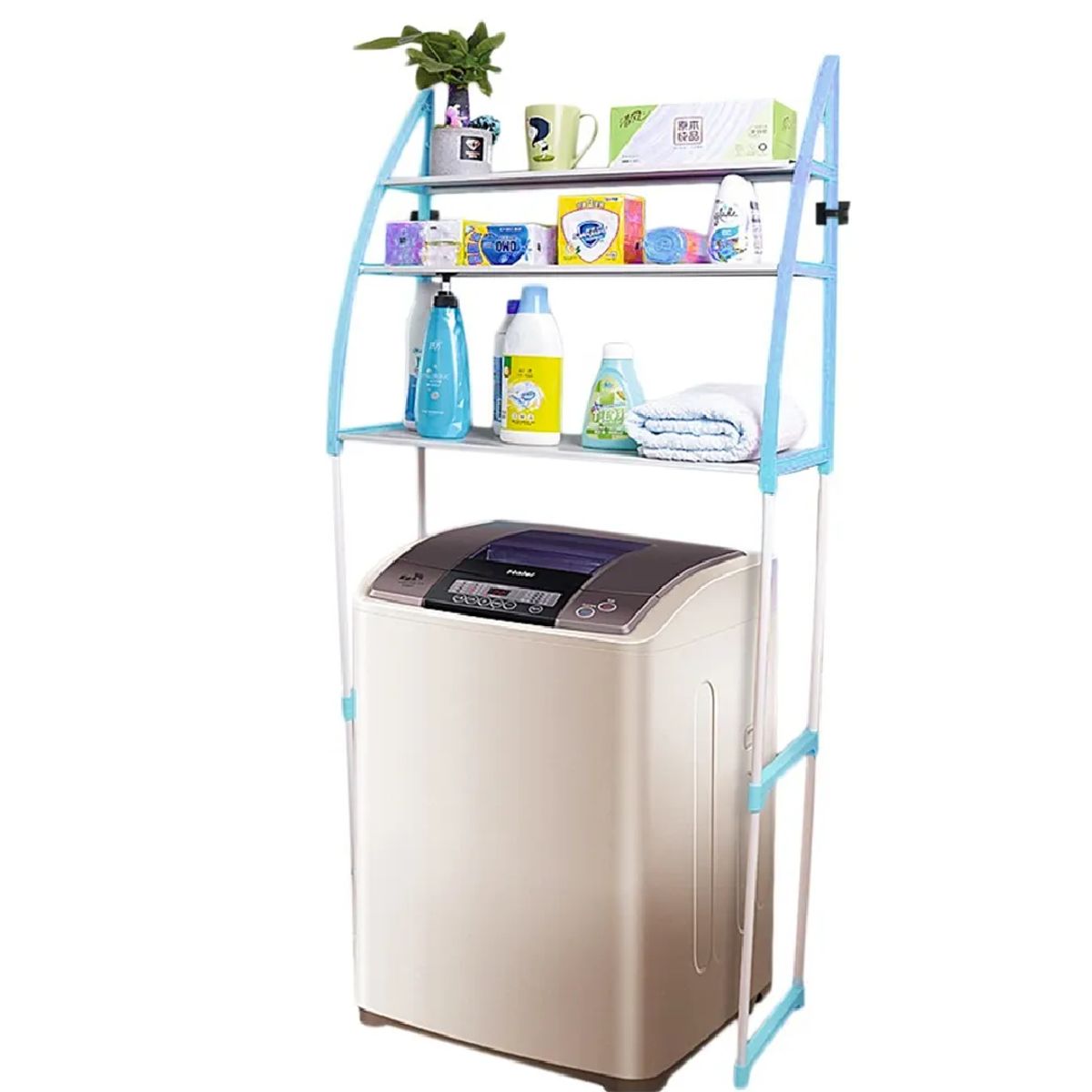 GENERICO - Rack Estante Organizador Lavadora 153x68 Cm Azul