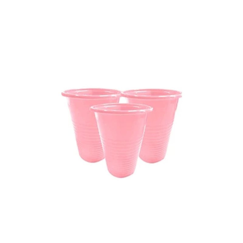GENERICO - Vasos Plasticos Rosa 200ml 25pcs
