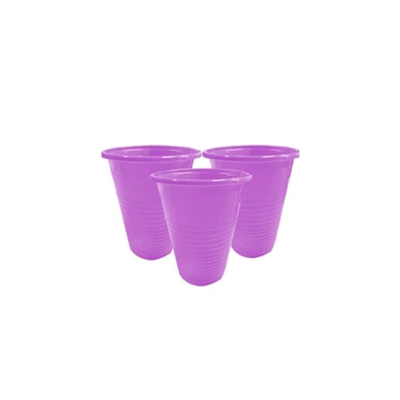 GENERICO - Vasos Plasticos Violeta 200ml 25pcs