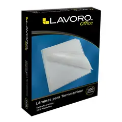 LAVORO - Sobre Para Plastificar 80x115mm Jumbo 100Un 175Mic.