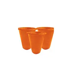 GENERICO - Vasos Plasticos Naranja 200ml 25pcs