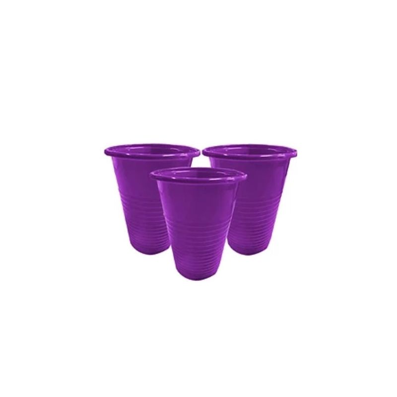 GENERICO - Vasos Plásticos Morado 200ml 25pcs