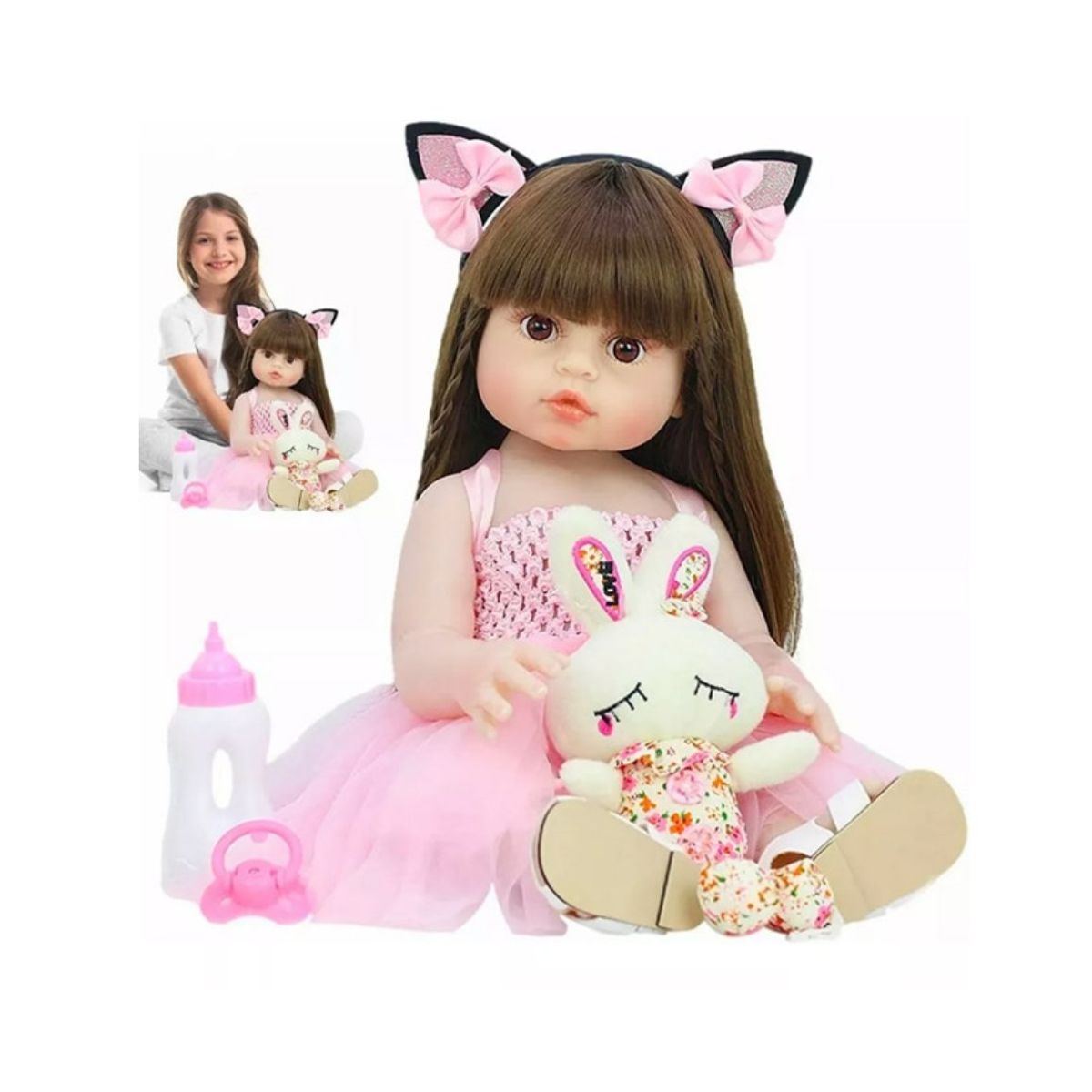 ACTUAL - Muñeca Bebé Reborn Realista 55 cm