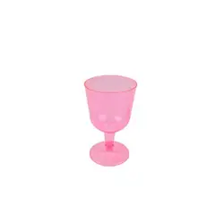 GENERICO - Copa Plastica De Vino 6pcs Color Aleatorio 6x6x11cm