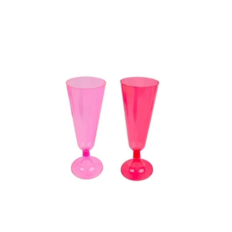 GENERICO - Copas Plásticas Champagne 6pcs Color Aleatorio 5x6x16cm