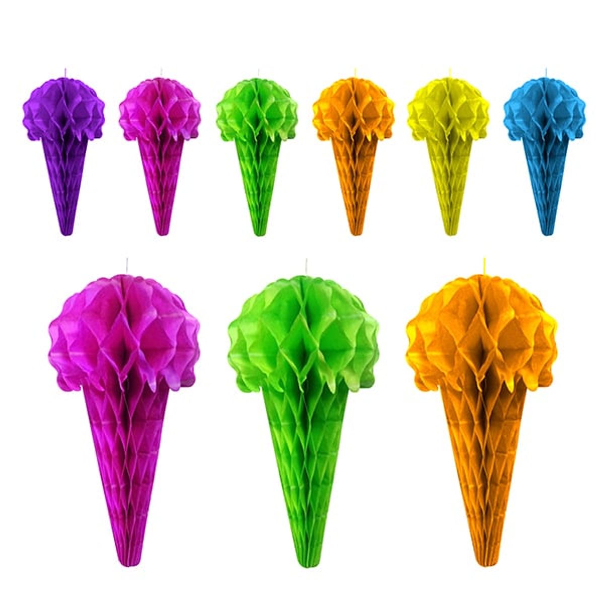 GENERICO - GUIRNALDA HELADO MULTICOLOR 2M X1 UNI