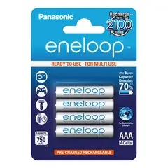 PANASONIC - Pilas Recargable Eneloop Pro AAA 4 Unidades 800 Mah