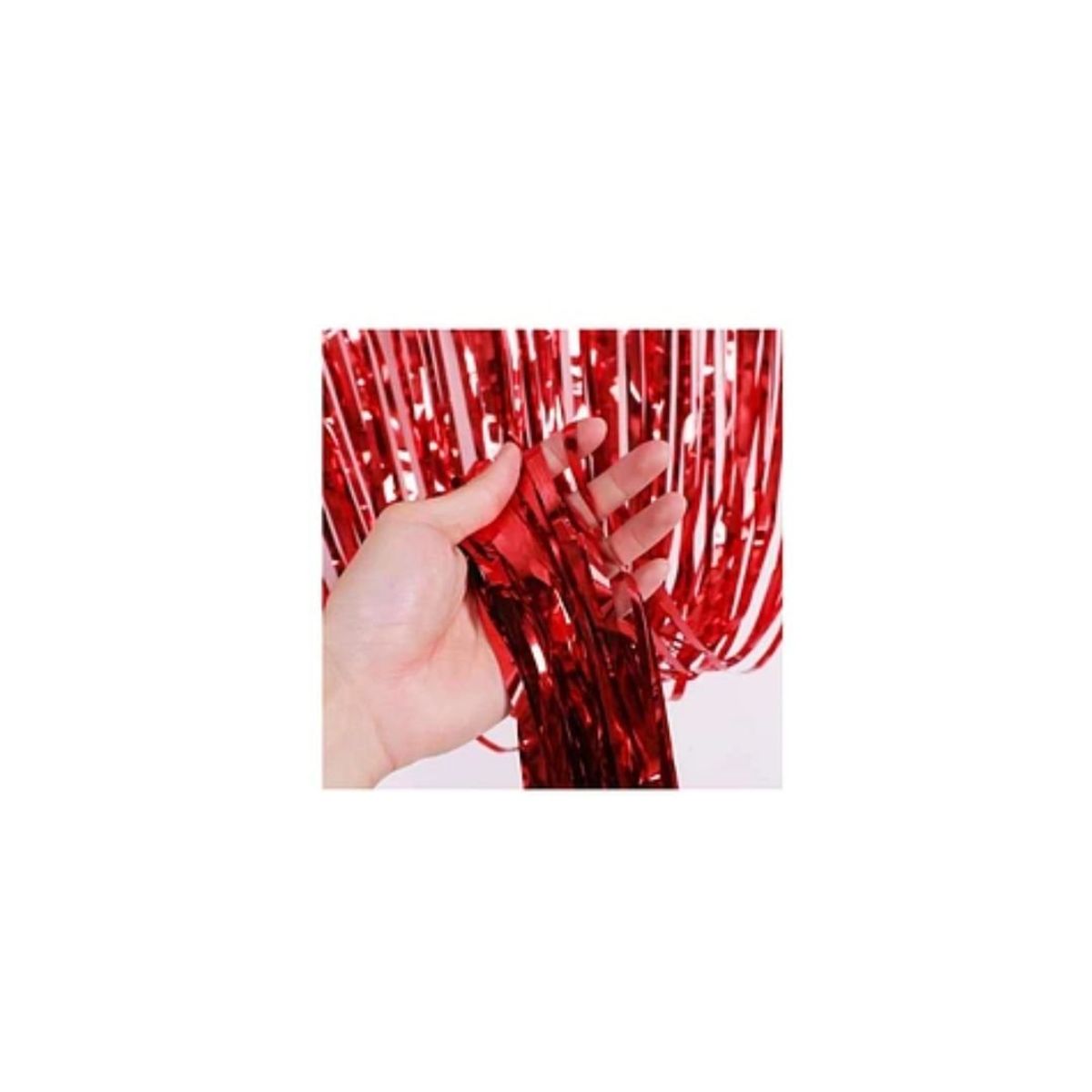 GENERICO - Cortinas Metalizadas 2m Roja