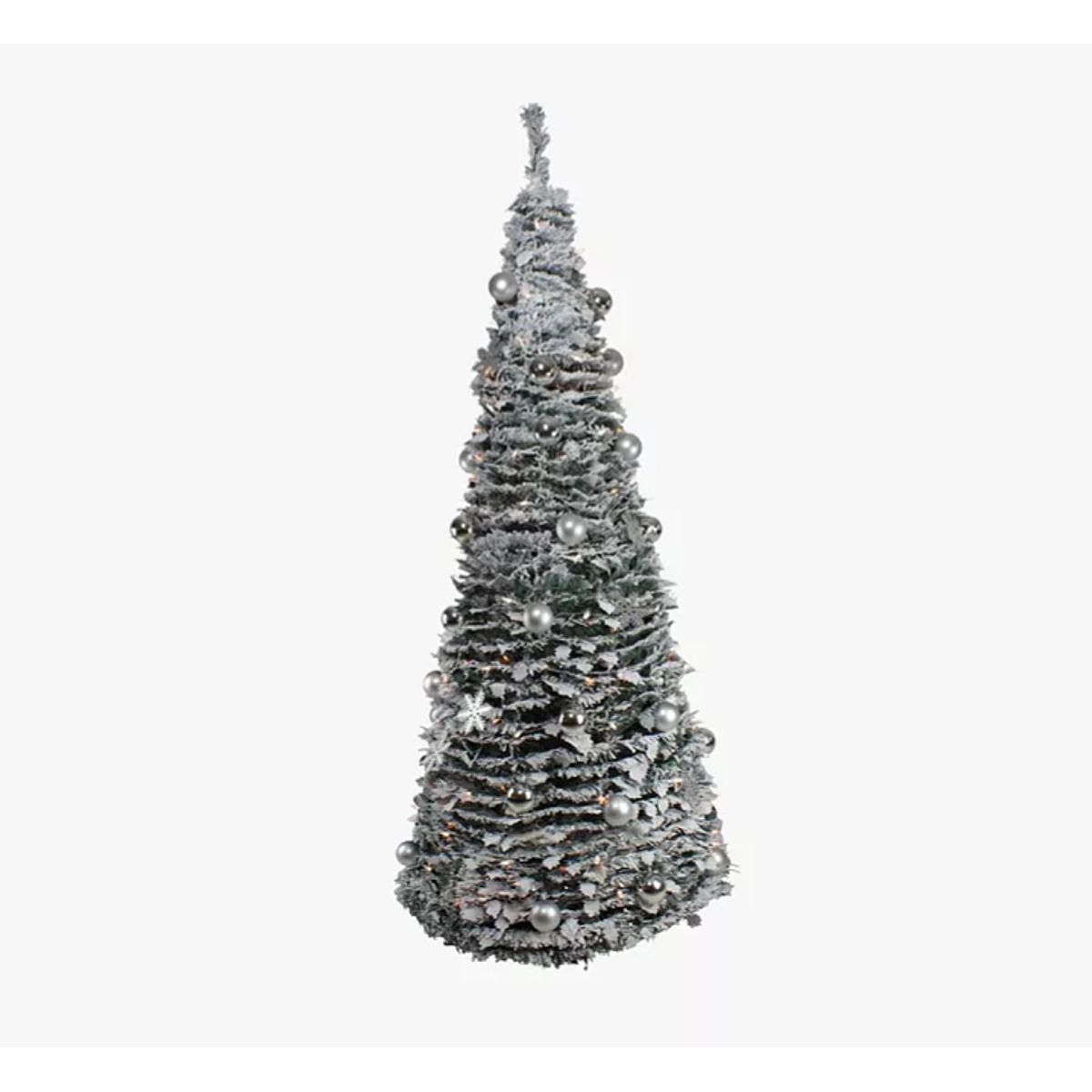 ARTIHOGAR - Árbol de Navidad  210 cm Nevado Plegable Espiral Canada