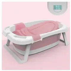 GENERICO - Tina Bañera Plegable Para Bebé Antideslizante Rosa