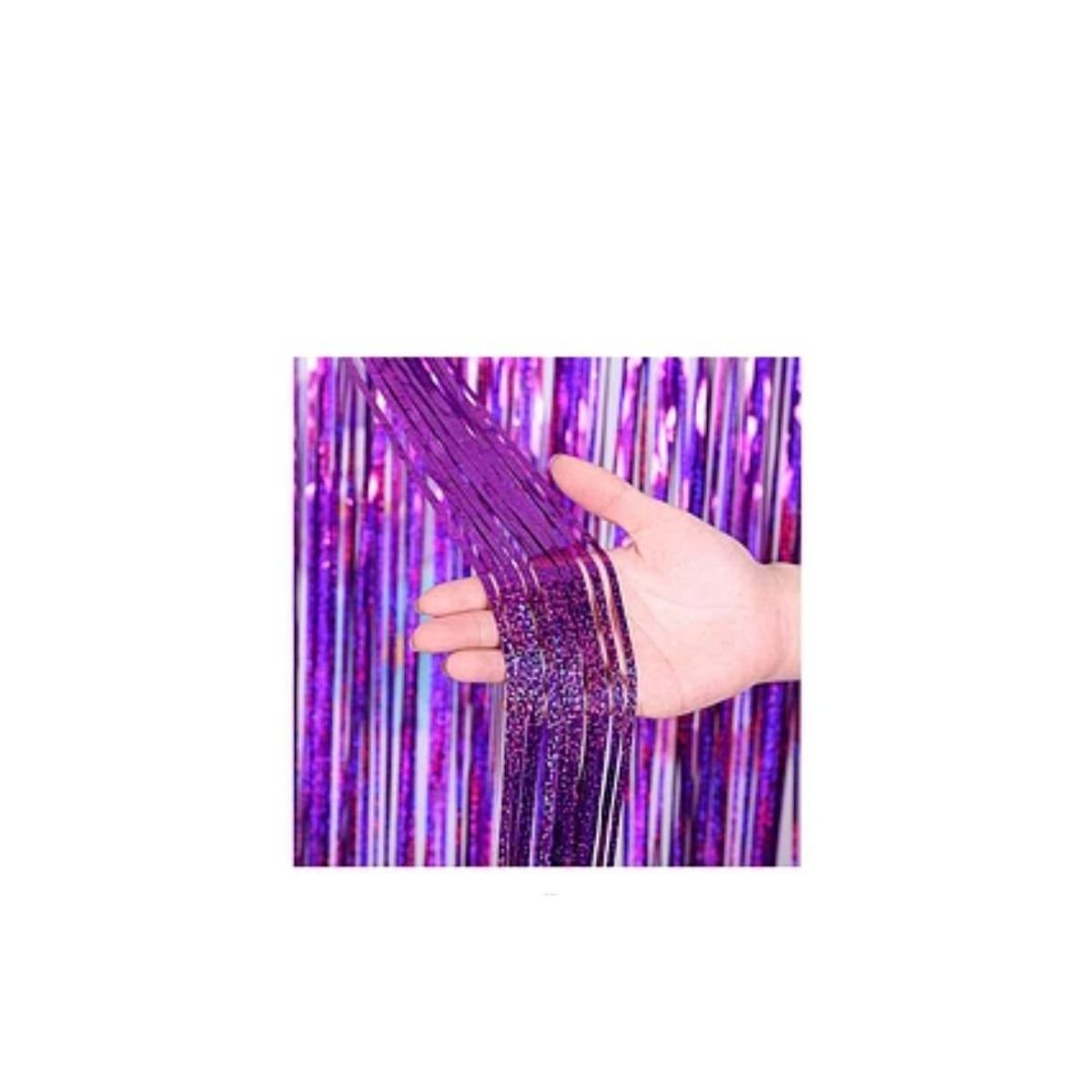 GENERICO - Cortinas Metalicas Morado Holográfico 3m