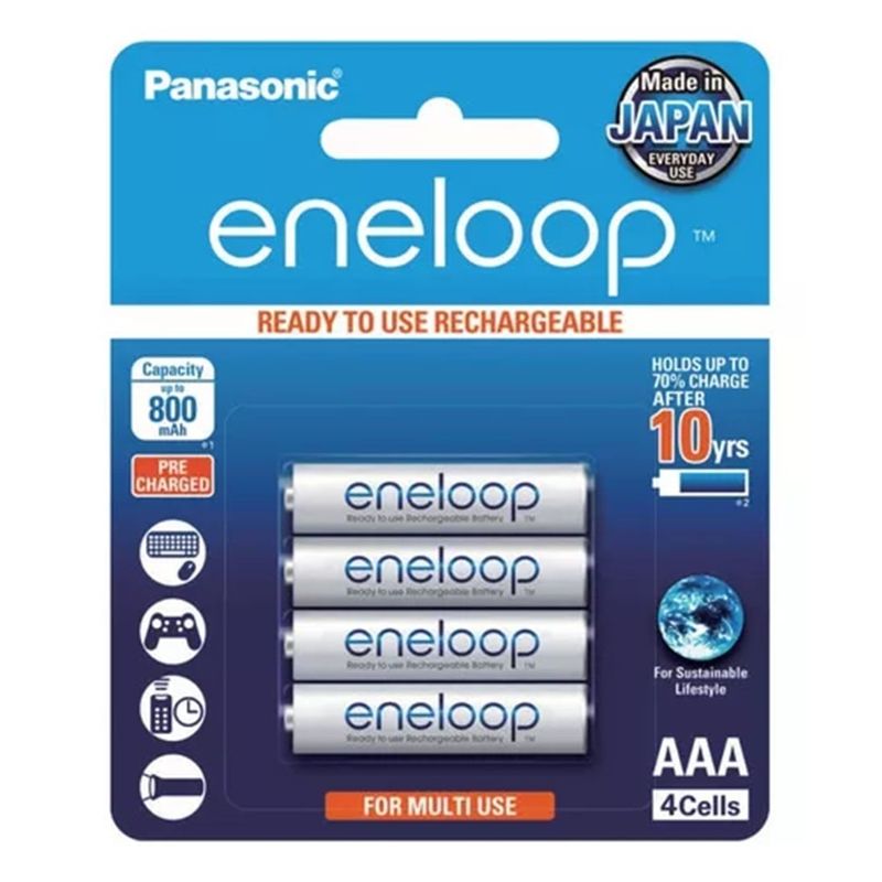 PANASONIC - Pilas Panasonic Recargable Eneloop AAA  800 Mah 4 Unidades